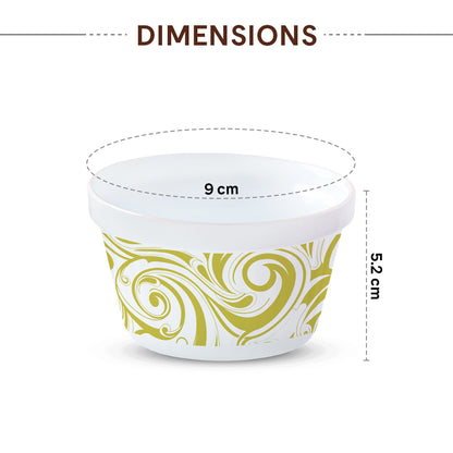 Larah by Borosil Frosty Green Ice Cream Bowl Set 6 pc Set