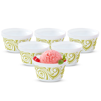 Larah by Borosil Frosty Green Ice Cream Bowl Set 6 pc Set
