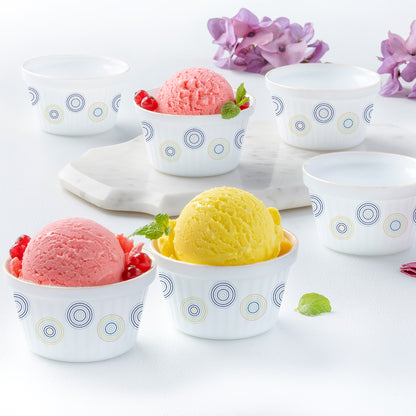 Larah by Borosil Sorbet Ice Cream Bowl Set 6 pc Set
