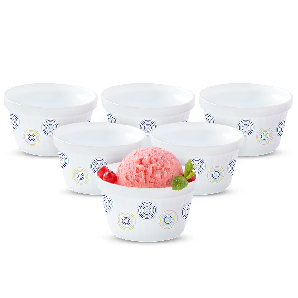 Larah by Borosil Sorbet Ice Cream Bowl Set 6 pc Set