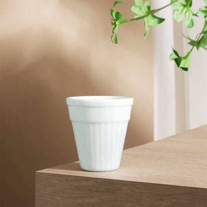 Larah By Borosil Kulhad Set, White 100 ml x 6