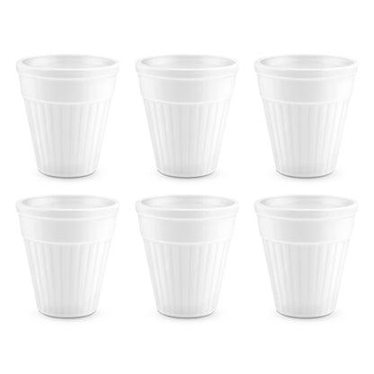 Larah By Borosil Kulhad Set, White 100 ml x 6