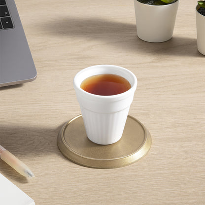 Larah By Borosil Kulhad Set, White 100 ml x 6