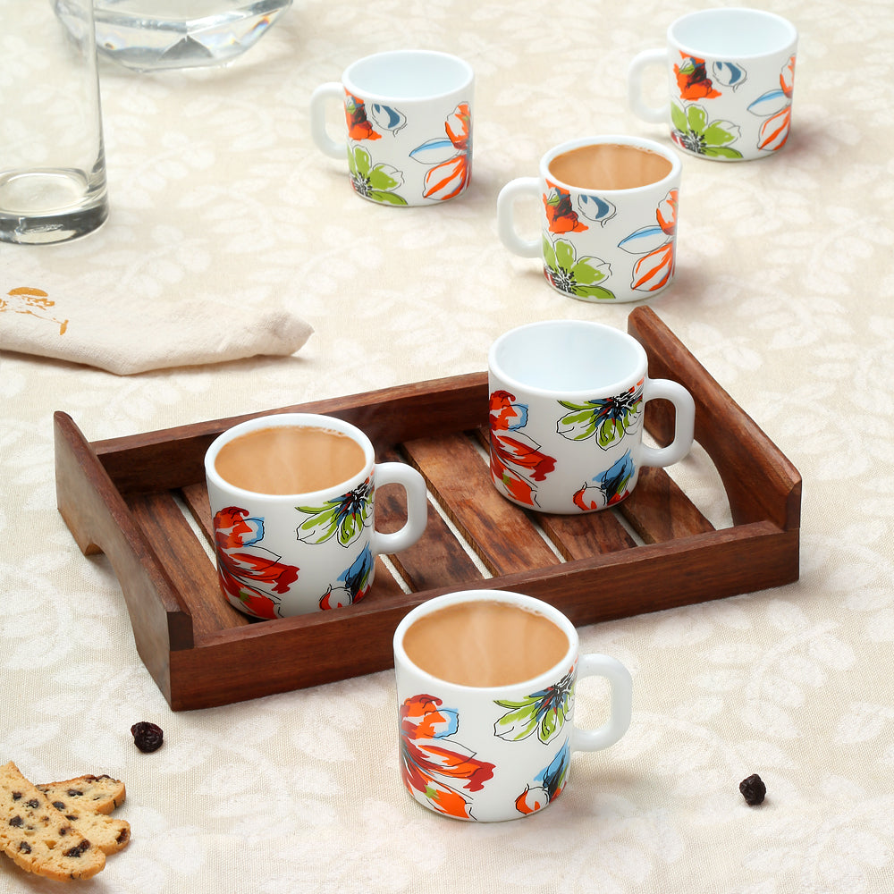 Larah by Borosil Bali Mug Set 100 ml x 6