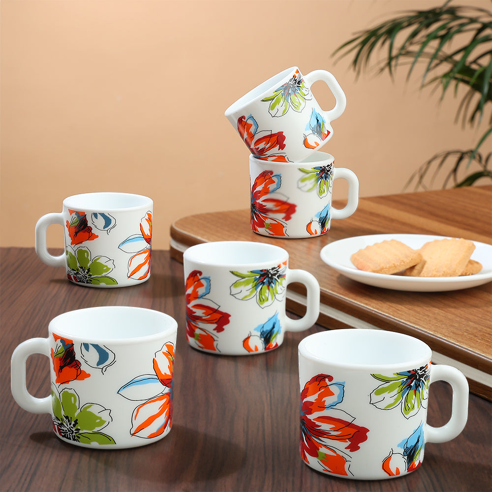 Larah by Borosil Bali Mug Set 100 ml x 6