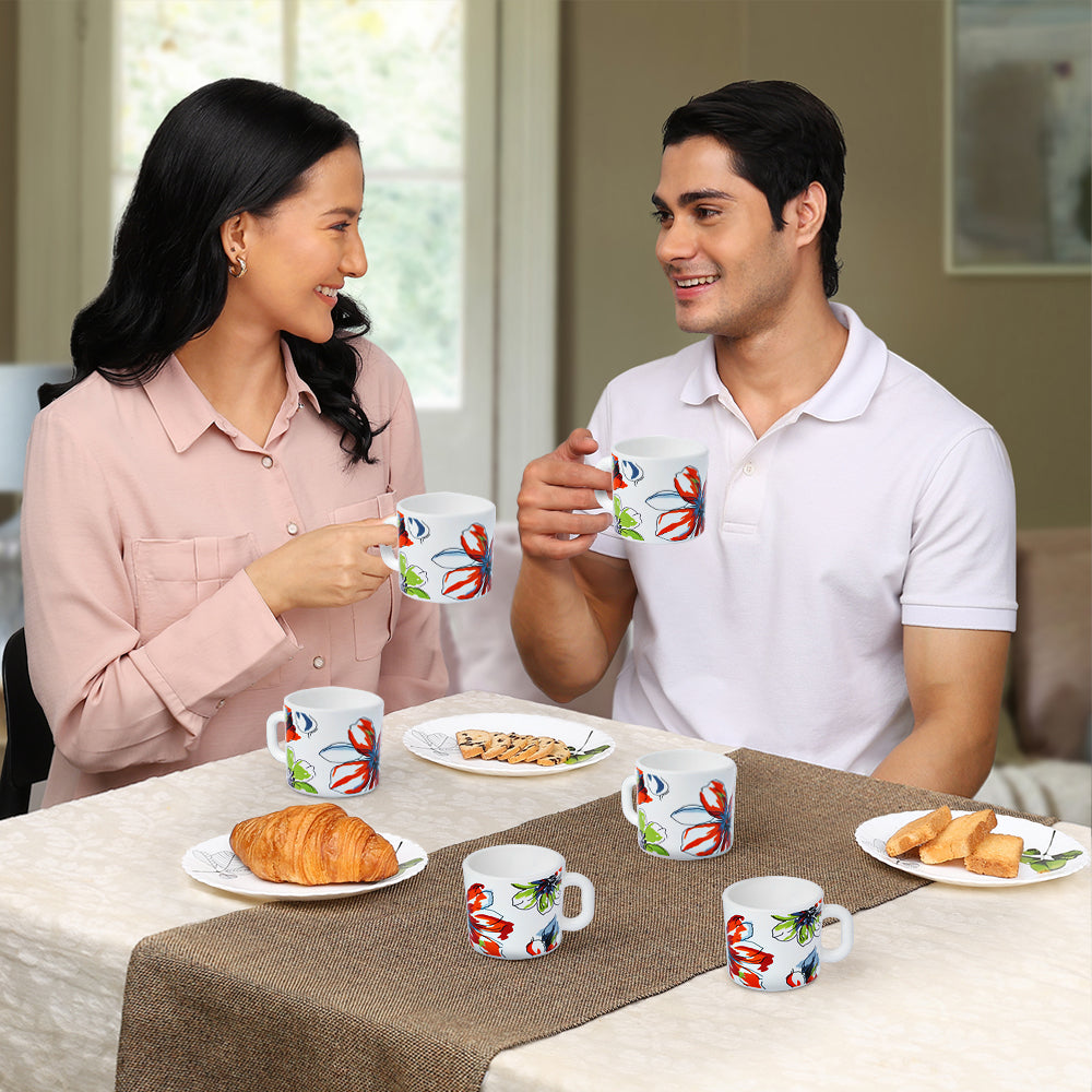 Larah by Borosil Bali Mug Set 100 ml x 6