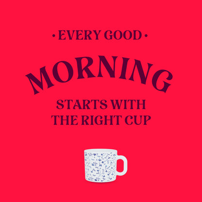 Larah by Borosil Blue Spring Mug Set 100 ml x 6