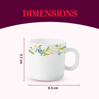 Larah by Borosil Cripper Mug Set 100 ml x 6