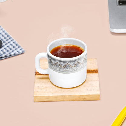 Larah by Borosil Classic Mug Set 100 ml x 6