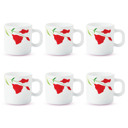 Larah by Borosil Diana Mug Set 100 ml x 6