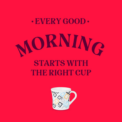 Larah by Borosil Crysta Ember Mug Set 100 ml x 6