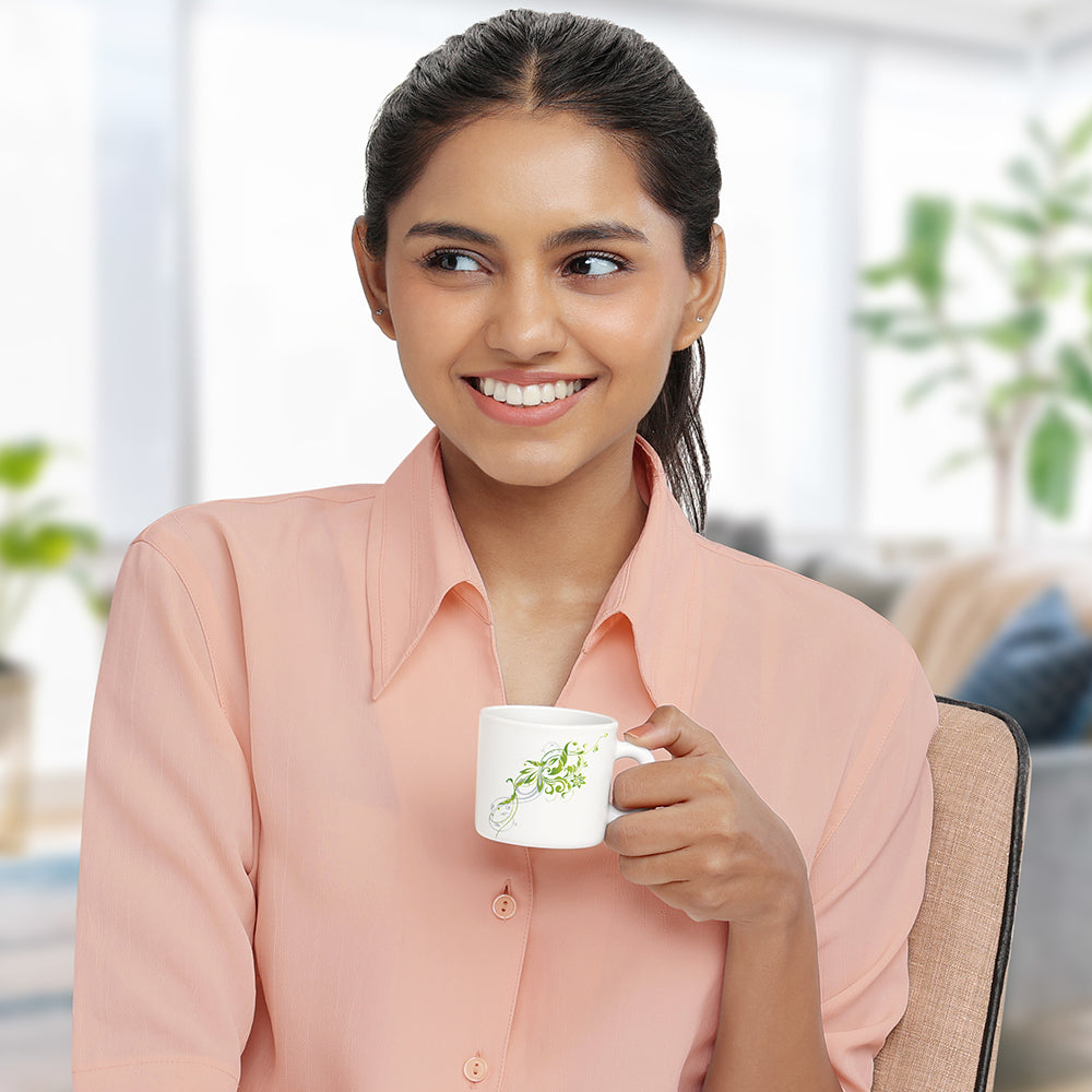 Larah by Borosil Erba Mug Set 100 ml x 6