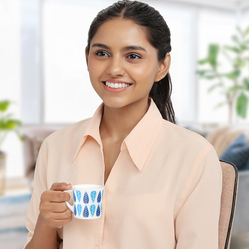 Larah by Borosil Crysta Fable Mug Set 100 ml x 6
