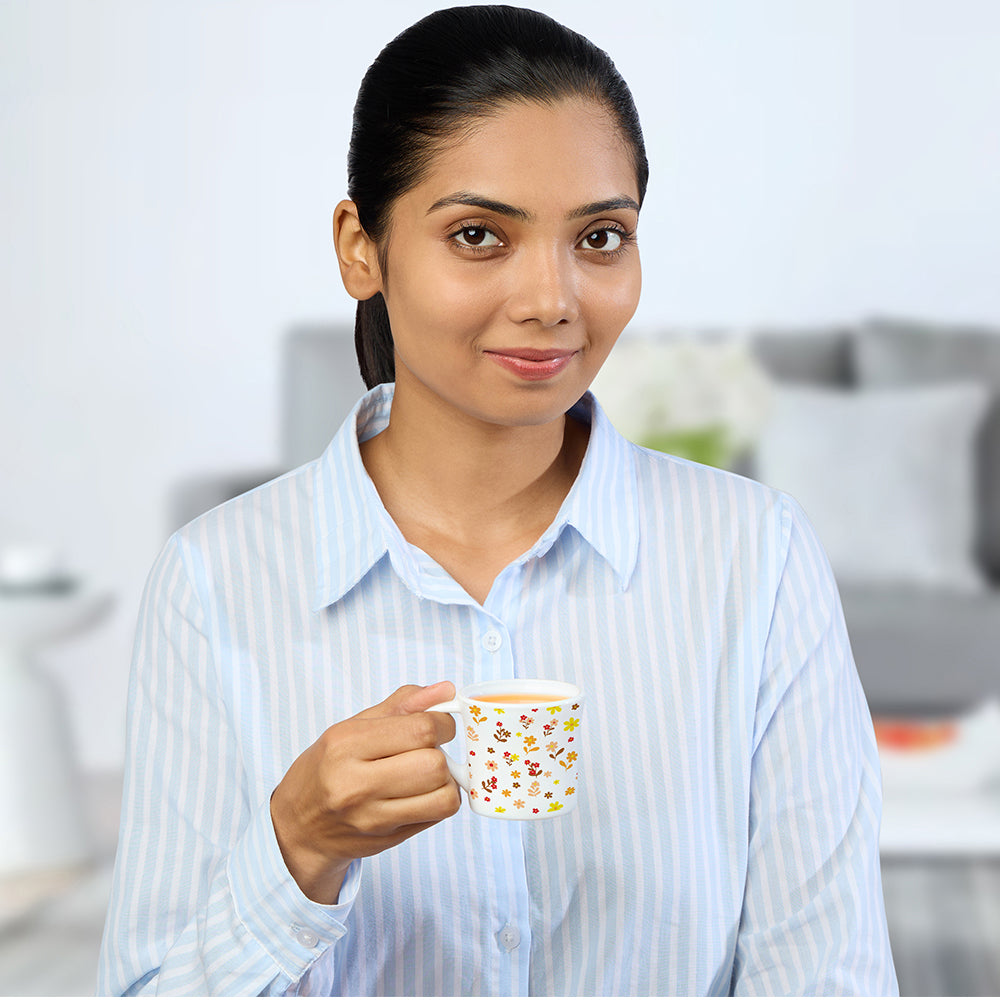 Larah Flora Sunset Opalware Mug Set