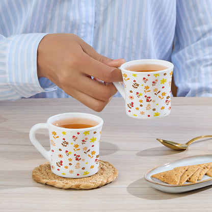 Larah Flora Sunset Opalware Mug Set