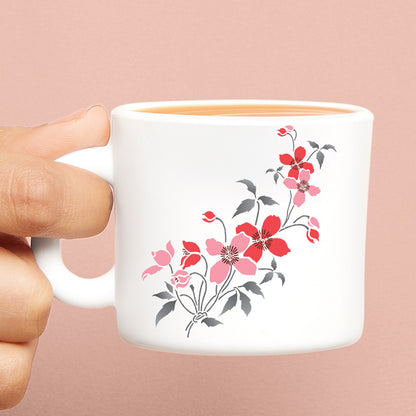 Larah by Borosil Fiore Mug Set 100 ml x 6