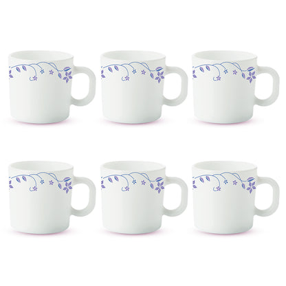 Larah by Borosil Flora Mug Set 100 ml x 6