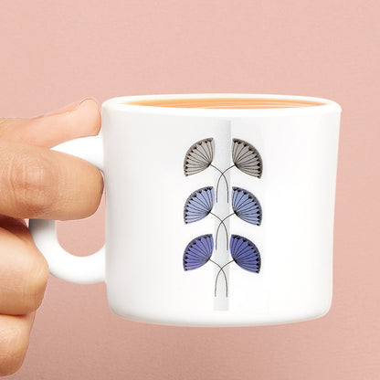 Larah by Borosil Floret Mug Set 100 ml x 6