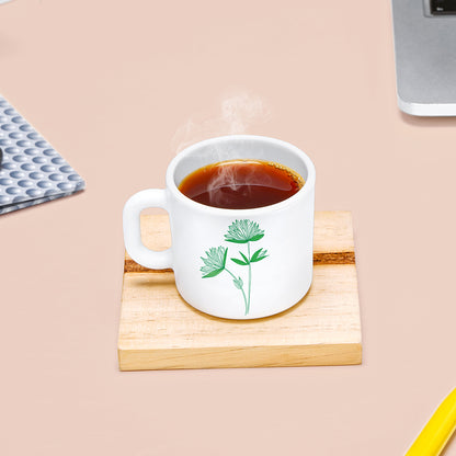 Larah by Borosil Green Lily Mug Set 100 ml x 6