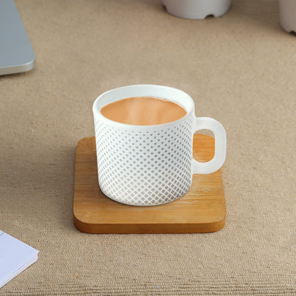 Larah by Borosil Grey Pixel Mug Set 100 ml x 6