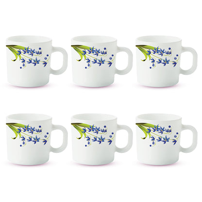 Larah by Borosil Lavender Mug Set 100 ml x 6
