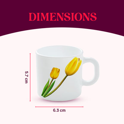 Larah by Borosil Lyana Mug Set 100 ml x 6