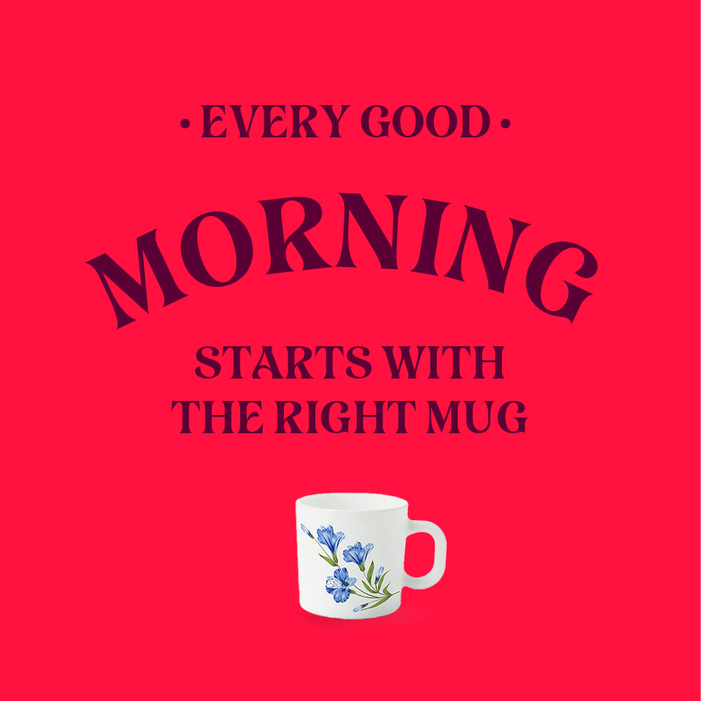 Larah By Borosil Marina Blue Mug Set