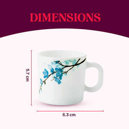 Larah by Borosil Mimosa Mug Set 100 ml x 6