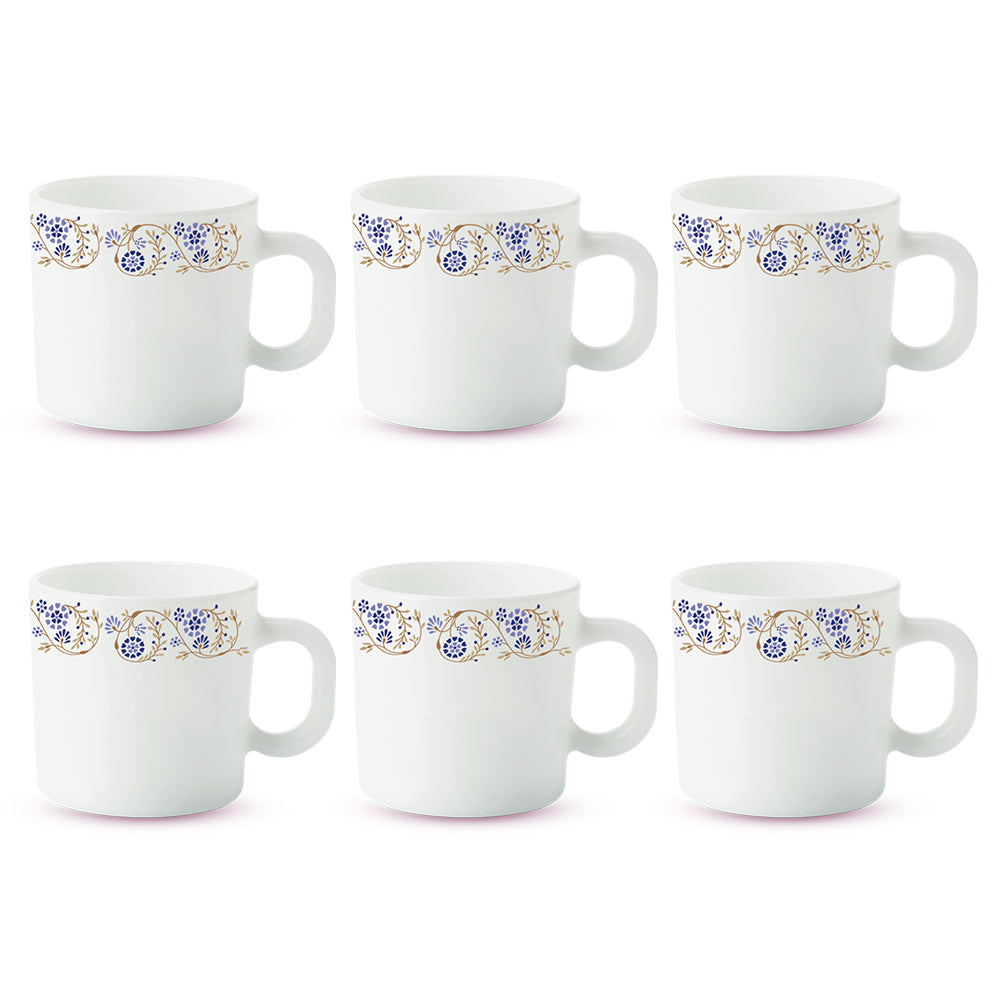 Larah by Borosil Mist Mug Set 100 ml x 6
