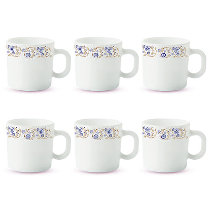 Larah by Borosil Mist Mug Set 100 ml x 6