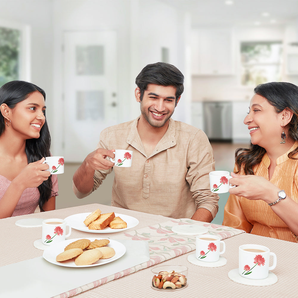 Larah by Borosil Nargis Mug Set 100 ml x 6