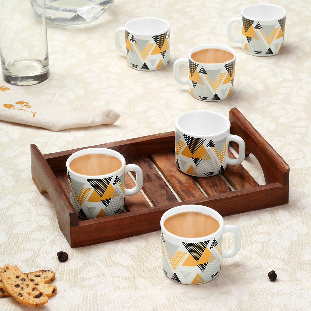 Larah by Borosil Nivaah Mug Set 100 ml x 6