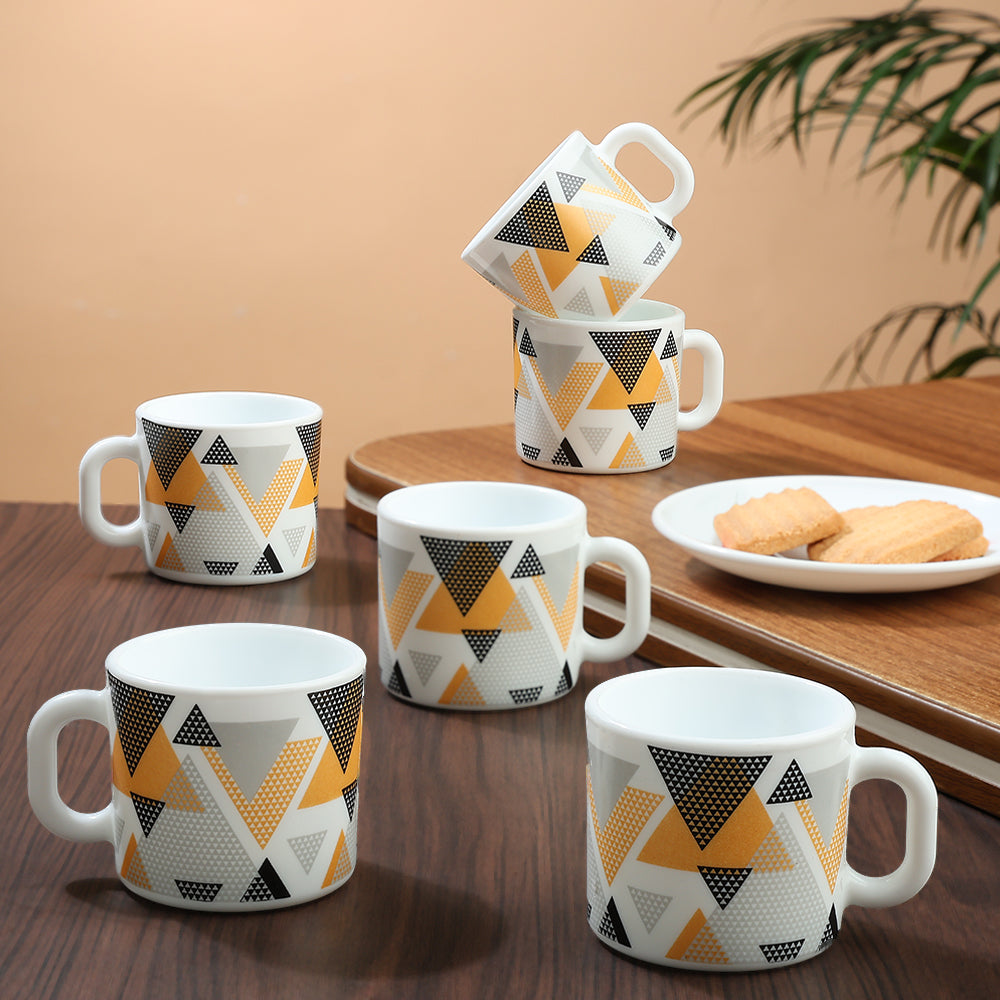 Larah by Borosil Nivaah Mug Set 100 ml x 6