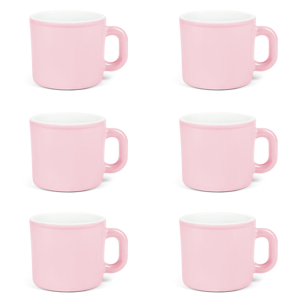 Larah Pastel Pink Opalware Mug Set
