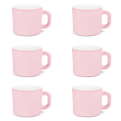 Larah Pastel Pink Opalware Mug Set