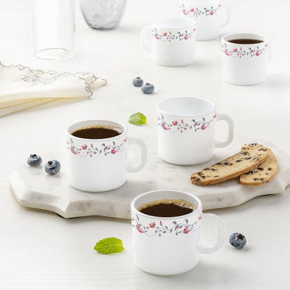 Larah by Borosil Pentas Mug Set 100 ml x 6