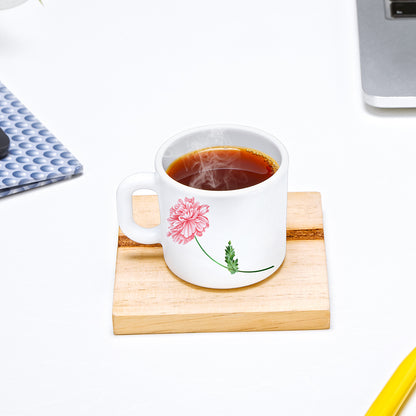 Larah by Borosil Red Mist Mug Set 100 ml x 6