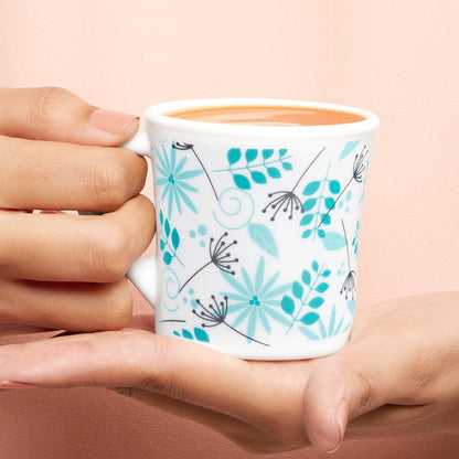 Larah by Borosil Crysta Stardust Mug Set 100 ml x 6