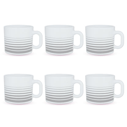 Larah by Borosil Urban Assorted Mug Set 100 ml x 6