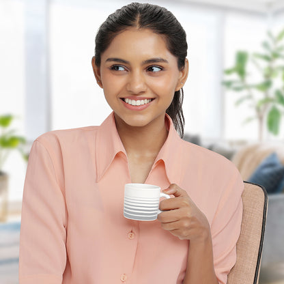 Larah by Borosil Urban Assorted Mug Set 100 ml x 6