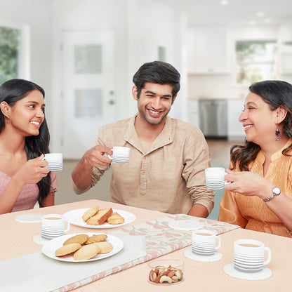 Larah by Borosil Urban Assorted Mug Set 100 ml x 6