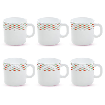 Larah by Borosil Waltz Mug Set 100 ml x 6 (Option 1)