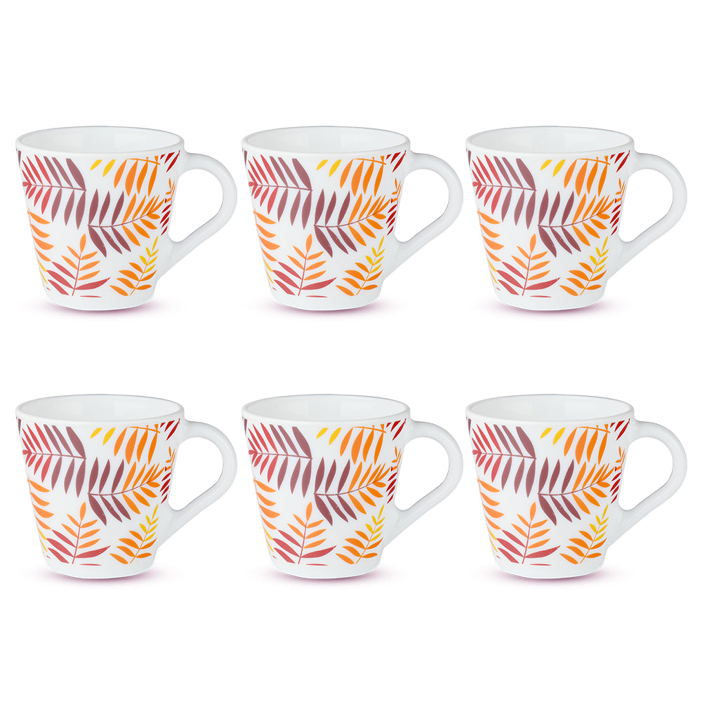 Larah by Borosil Novelty Costa Mug Set, 110ml x 6