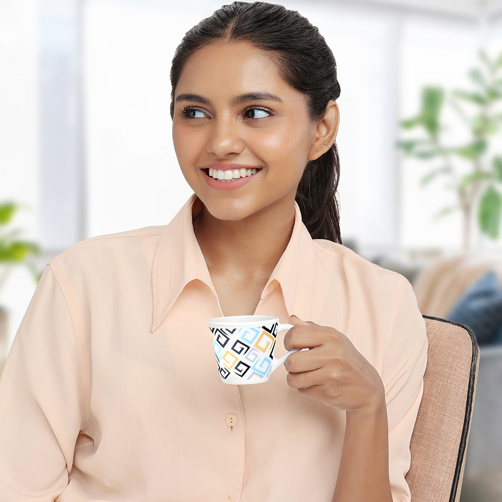 Larah by Borosil Novelty Ember Mug Set 110 ml x 6