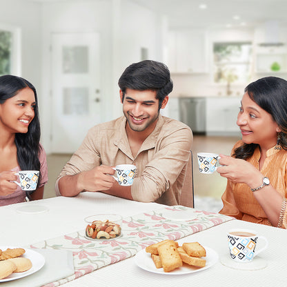 Larah by Borosil Novelty Ember Mug Set 110 ml x 6