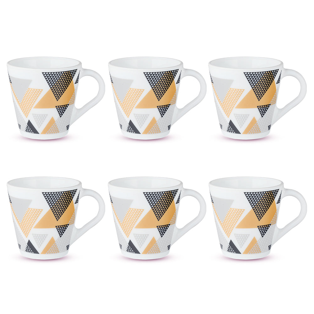 Larah by Borosil Novelty Nivaah Mug Set, 110ml x 6