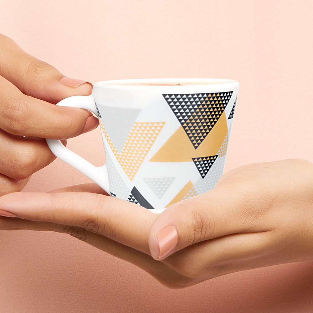 Larah by Borosil Novelty Nivaah Mug Set 110 ml x 6
