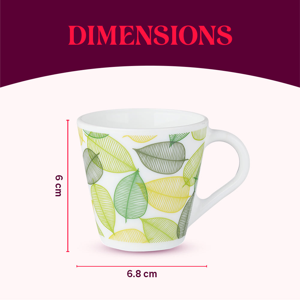 Larah by Borosil Novelty Noma Mug Set 110 ml x 6