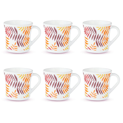 Larah by Borosil Crysta Costa Mug Set 160 ml x 6