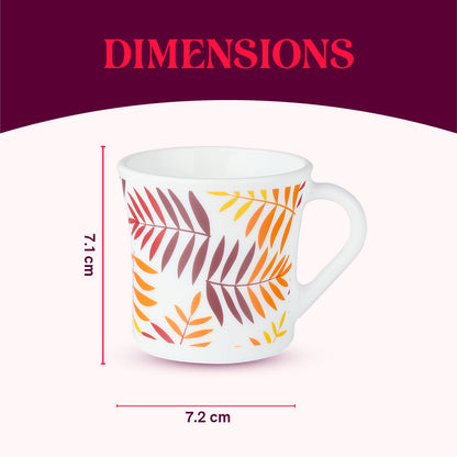 Larah by Borosil Crysta Costa Mug Set 160 ml x 6